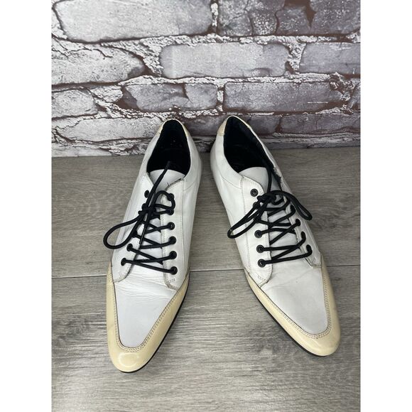 Le Voice White Patent Leather Pointed Toe Oxfords Dress Shoes Men Sz 44EU/11M US main image 10